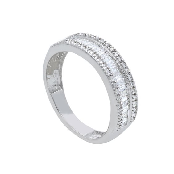 Anello Babila Milano Donna L'incassatura invisibile in Oro bianco Diamante 0.50 Ct 204593 - 204593